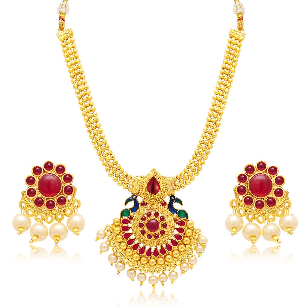 Sukkhi Resplendent Gold Plated Necklace Set For Women (B01K1YZCL6) Amazon Price History, Amazon Price Tracker