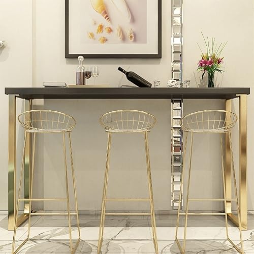 Miniatura 4 de HUHAORAN2021 Mesas de bar, mesa de bar contra la pared, mesa larga, tienda de té con leche, mesa de ocio, mesa de bar, no incluida, mesa de bar