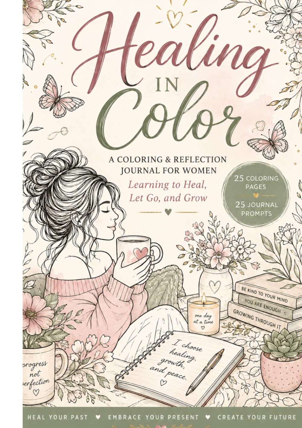 Healing in Color: A Coloring & Reflection Journal for Women Learning to Heal, Let Go, and Grow