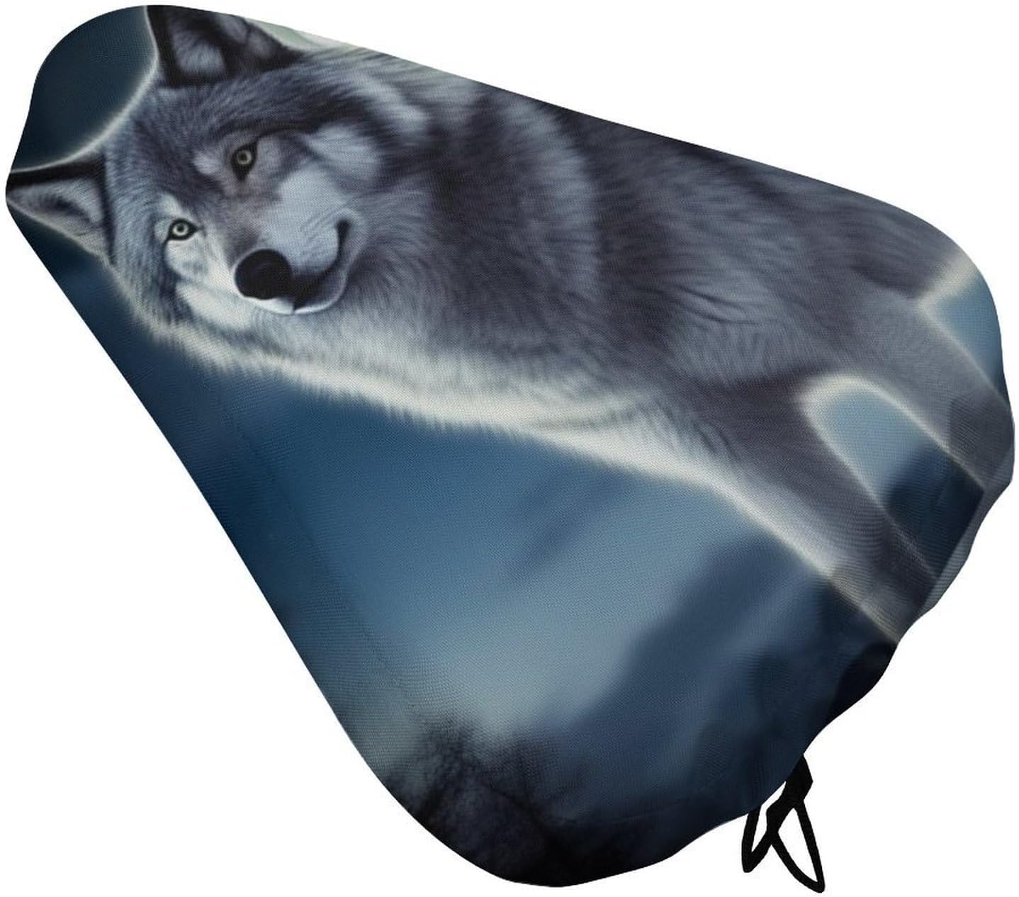 Waterproof Bicycle Seat Covers Wolf Under Moon Bike Seat Cover