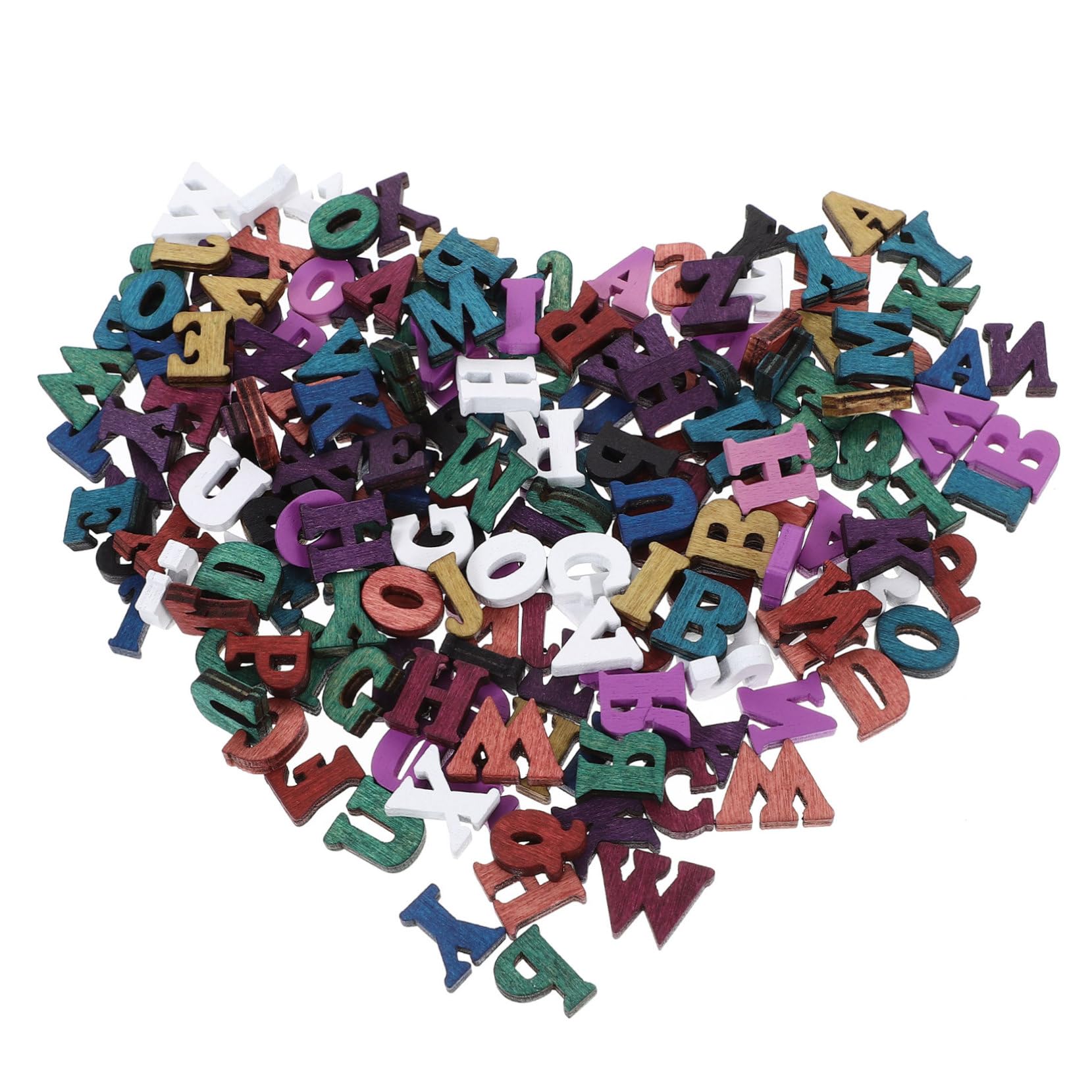 VICASKY 200pcs Small Wooden Letters Decor Rustic Craft Letters for Decor Wall Art Alphabet Decorations for Parties