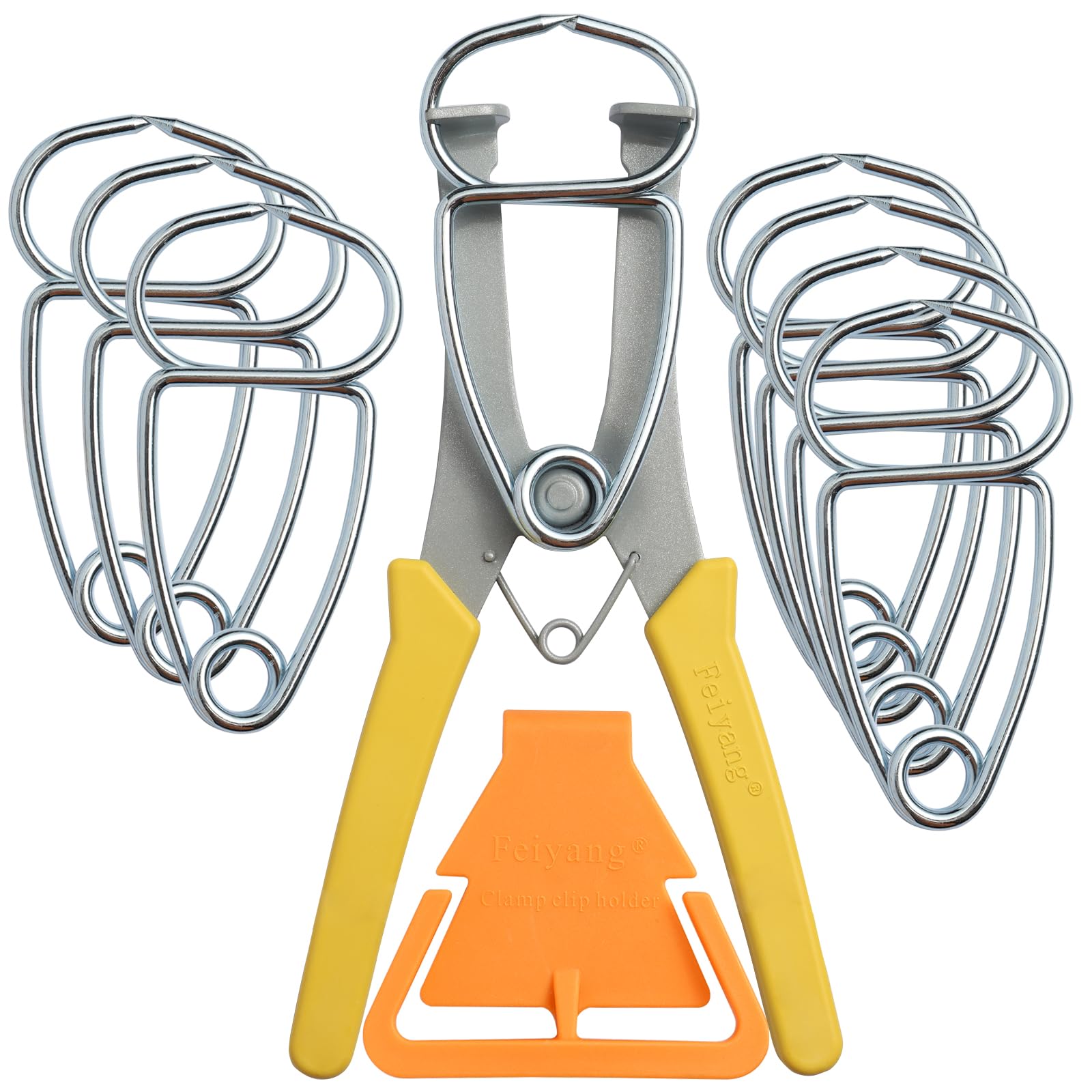 Feiyang Yellow Metallic Miter Spring Clamps Standard Kit For Woodworking