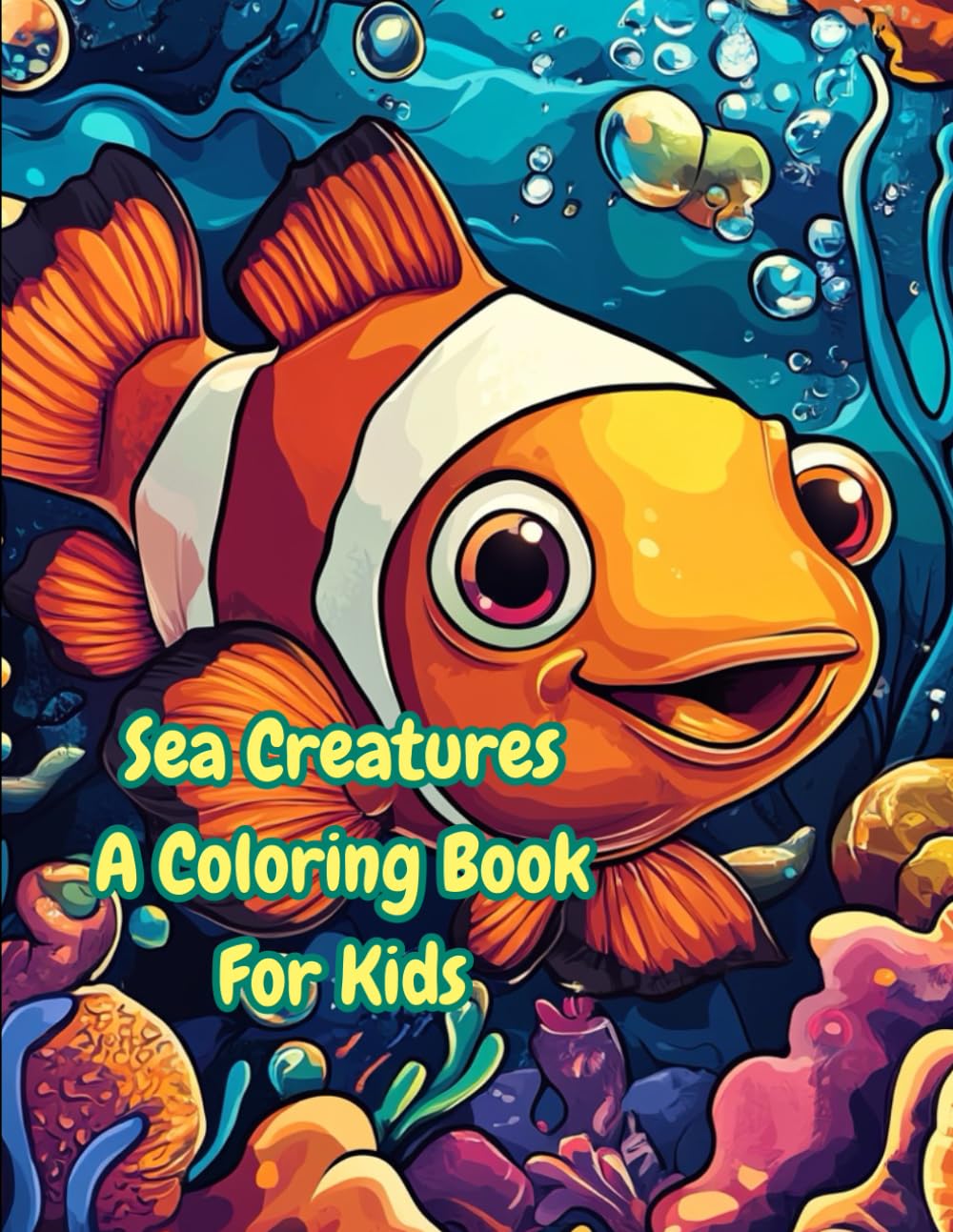 Sea Creatures: A Coloring Book For Kids