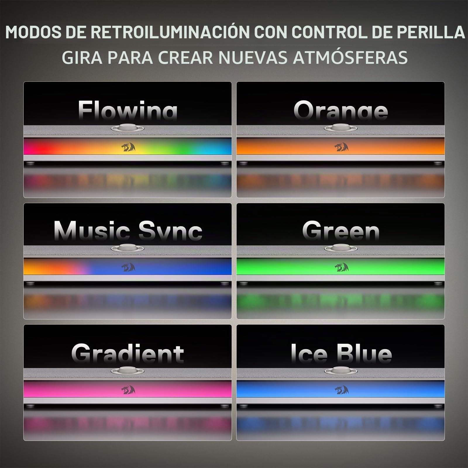 Redragon GS515 Barra Sonido Escritorio RGB BT 5.3 Gris
