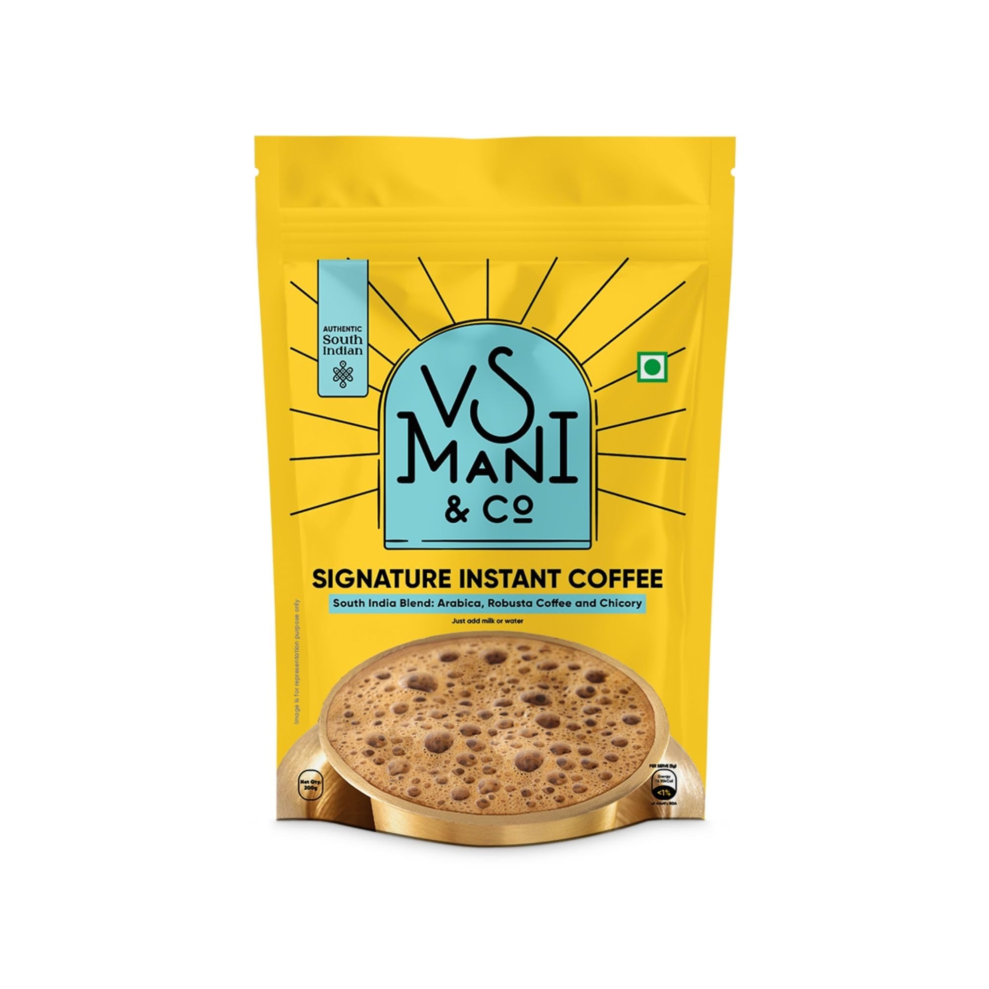 VS Mani & Co Signature Instant Coffee Powder - Pack of 1 (200 gm) Makes 60 Cups - 60% Coffee and 40% Chicory - Strong and Aromatic Signature Instant Coffee, No Added Preservatives | Sugar |Flavours (B0D6WJ6JJP) Amazon Price History, Amazon Price Tracker