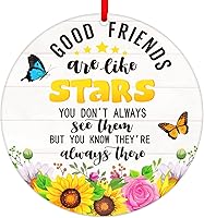 Vista 10 de PETCEE Adornos de Navidad en liquidación – Adornos de amistad 2025 Good Friends Decoración colgante para árbol de Navidad, recuerdo, regalos