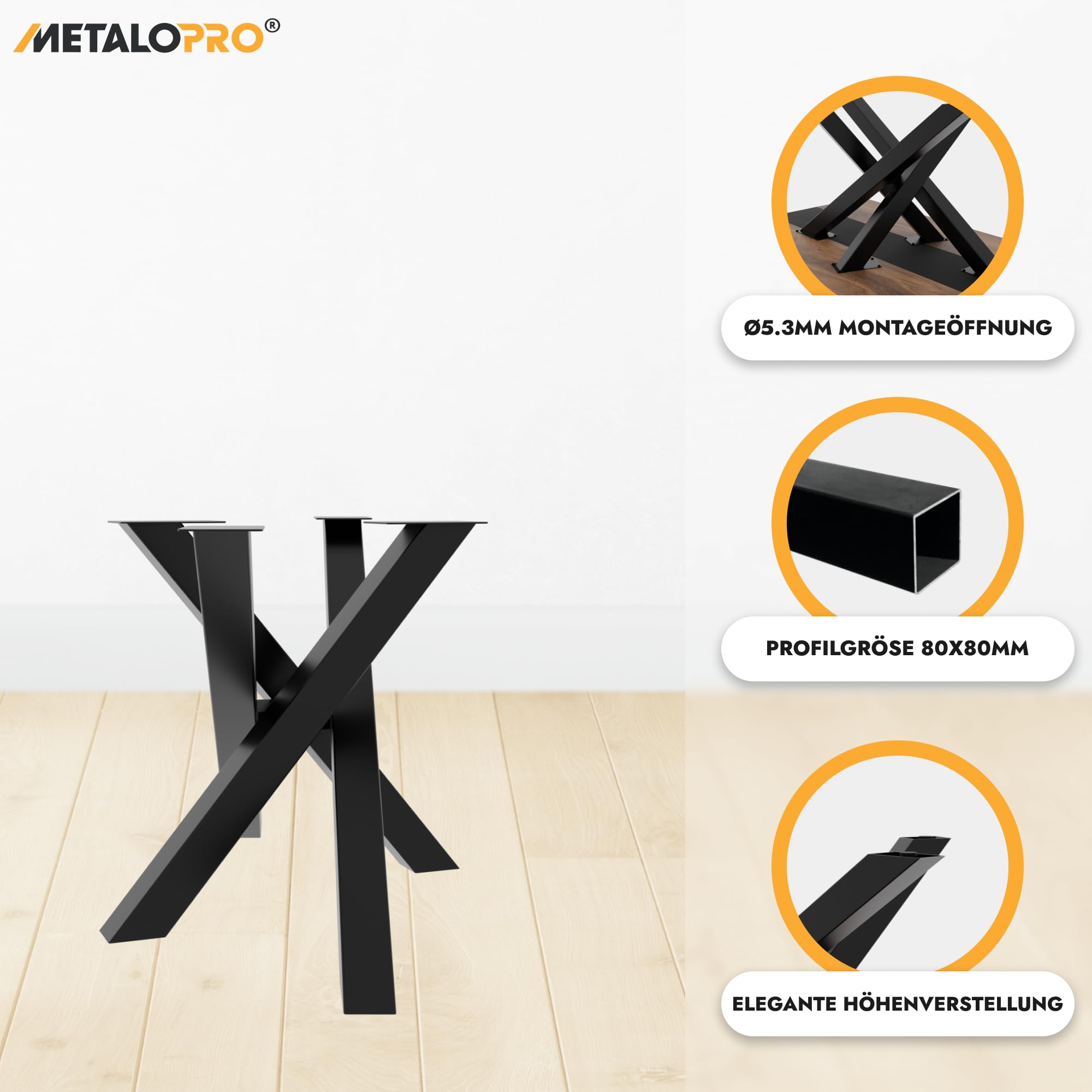 Struttura Tavolo Acciaio 120x70x72 cm – Telaio Robusto Esstisch Scrivania Tavolino Design Moderno Industriale