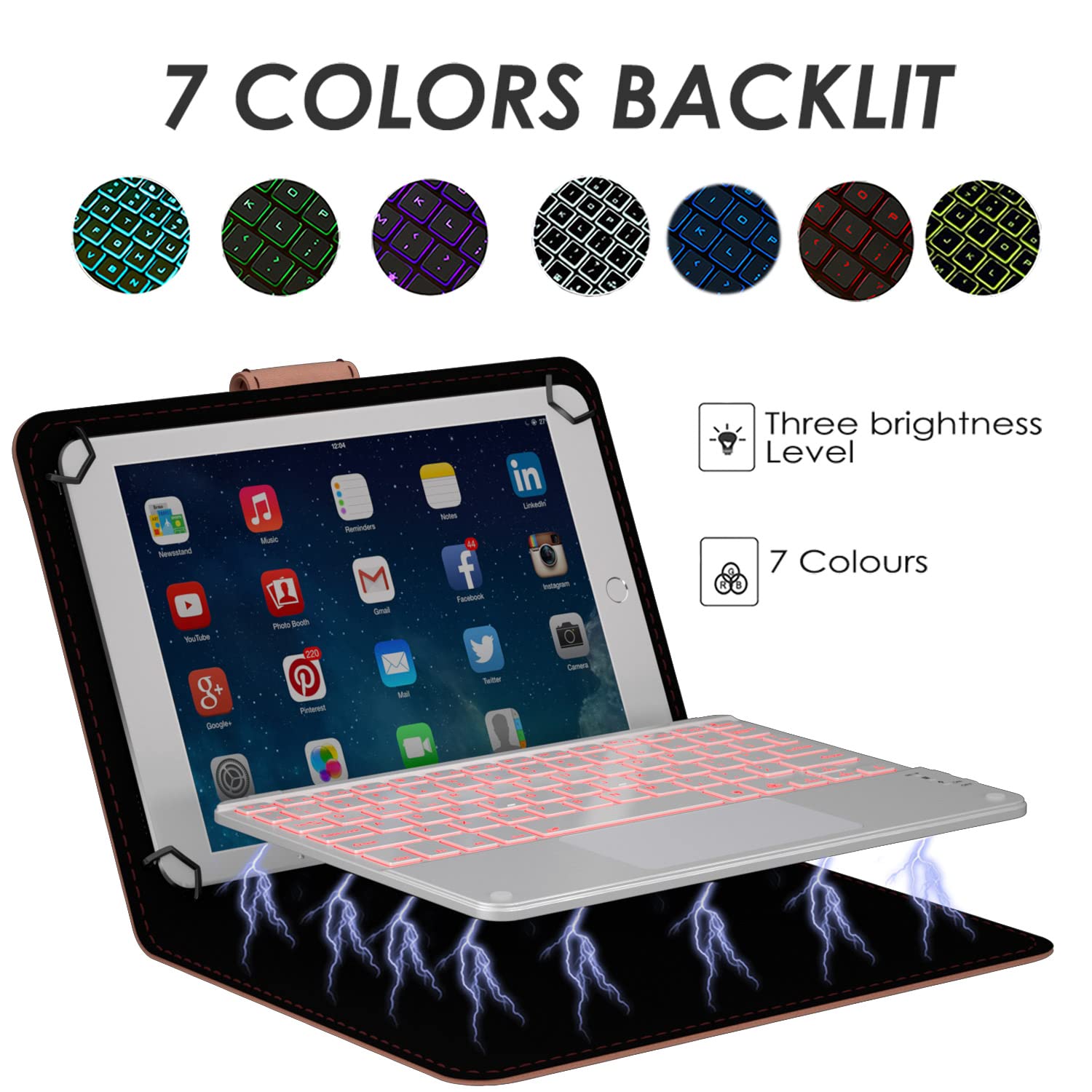 eoso TouchPad Keyboard case for 9", 10",10.1",10.5" Tablets,2in1