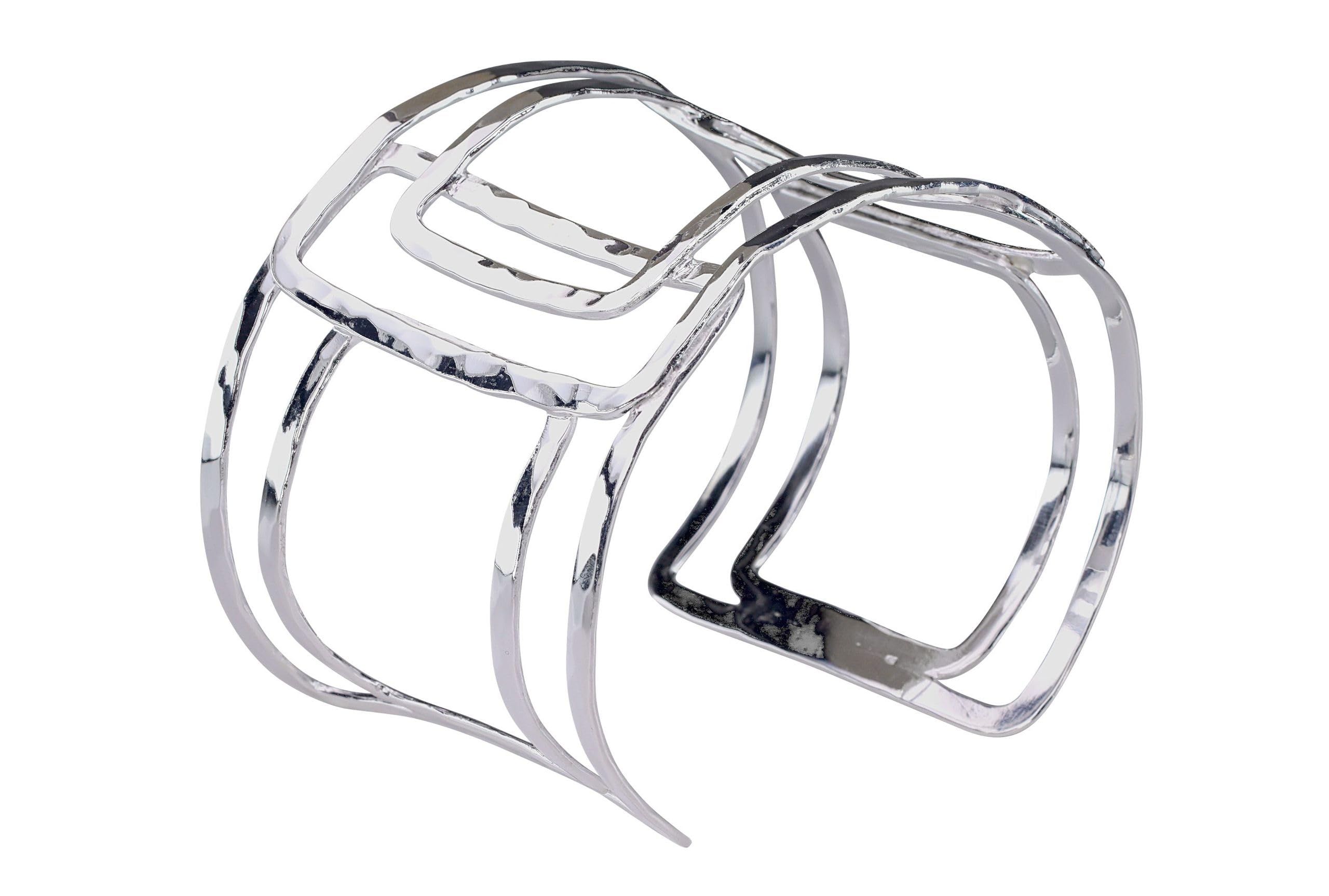 SILBERMOOS Damen Armspange Armreif Design Statement elegant offen 925 Sterling Silber
