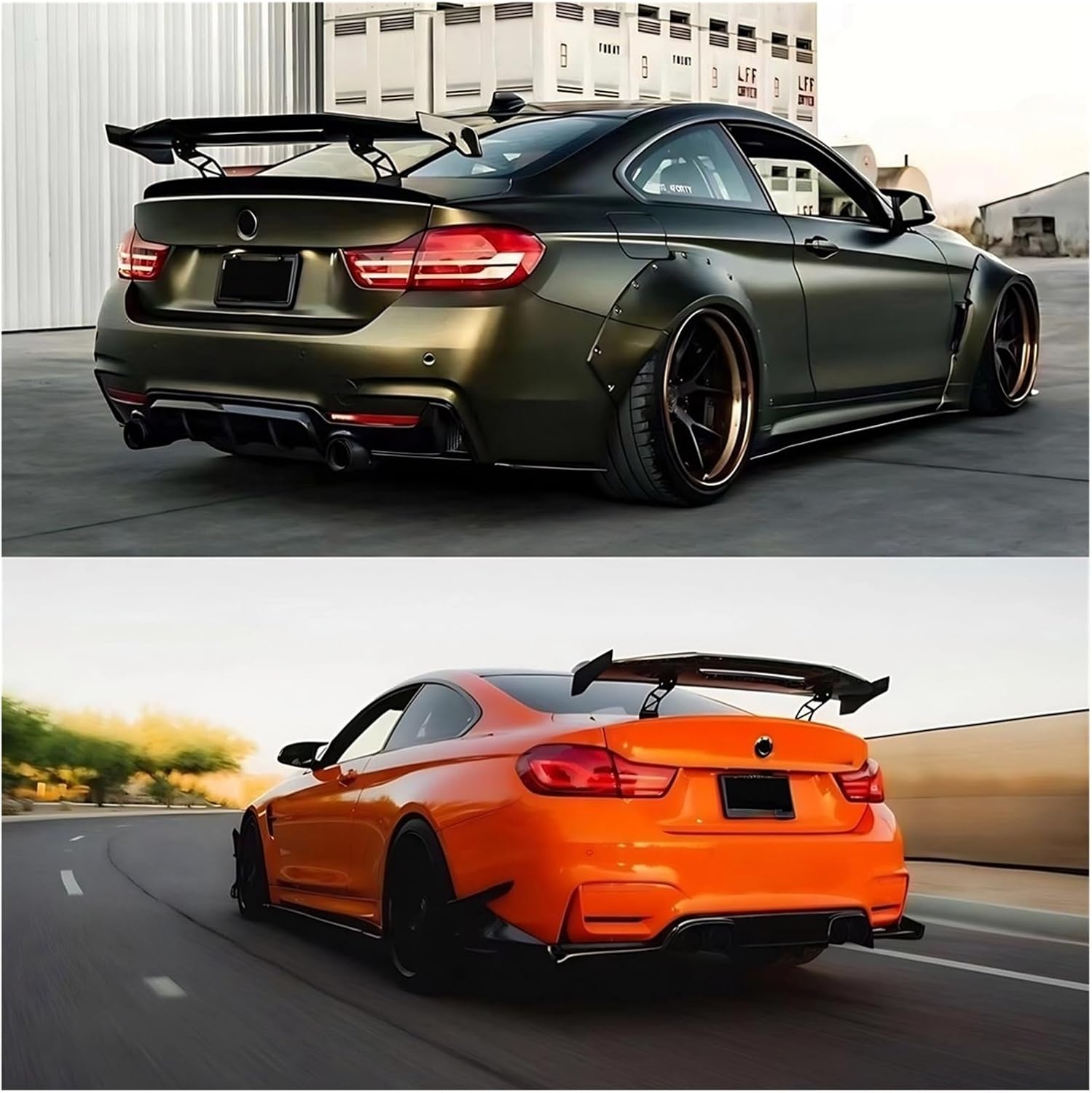 Universal Sedan Cars 125cm Fit Mostly Vehicle MAD Style Racing Rear Trunk Lip Spoiler Wing Tuning Accessories Body Kit Styling(Unpainted)