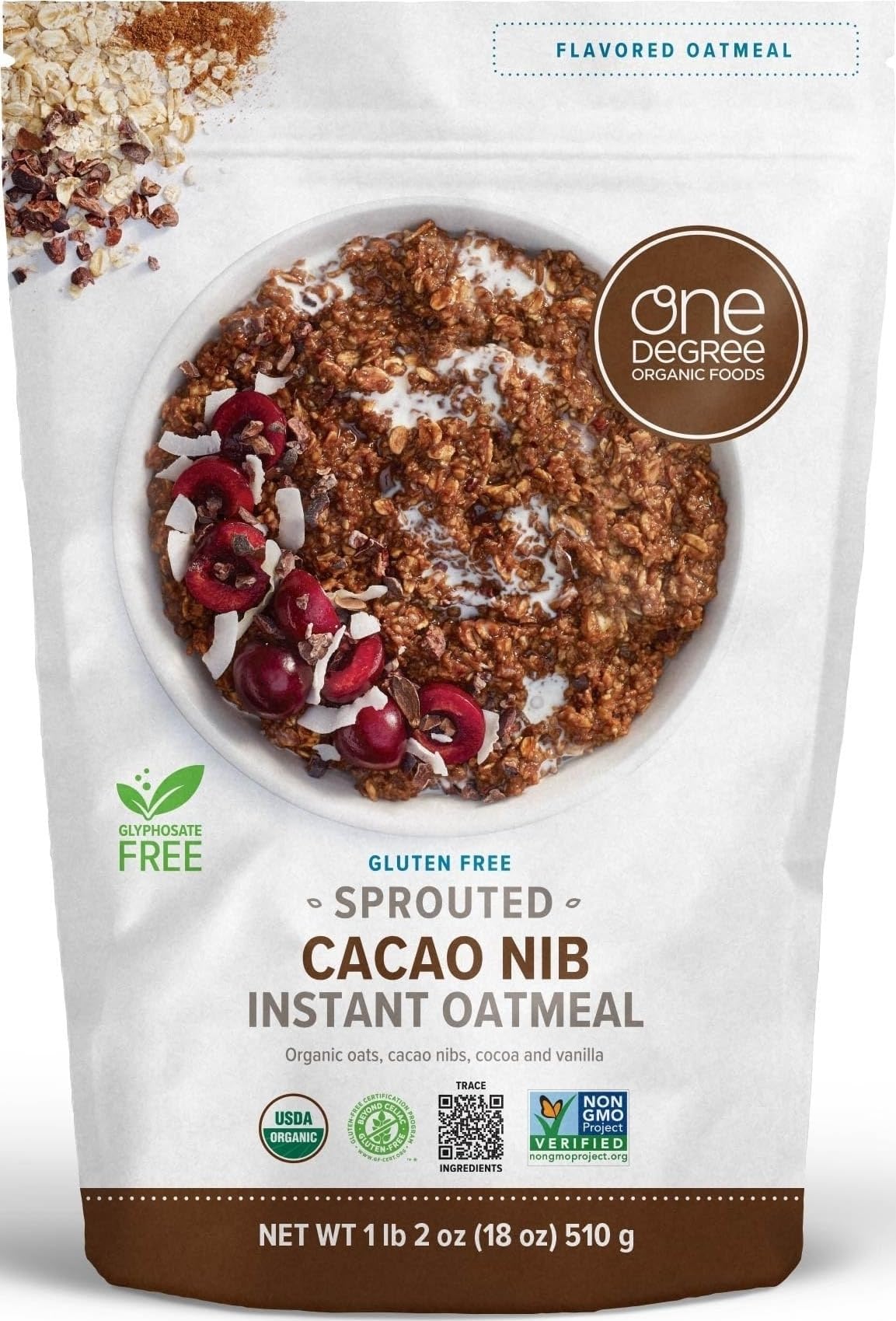 Hot Cereal FLV Cacao Nib Organic USA (18oz) (Case6)