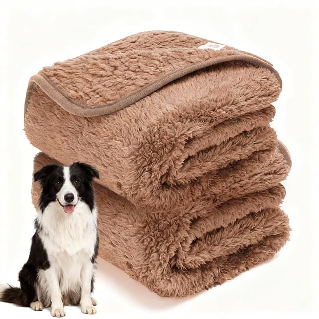 Nobleza 2X Manta Perro, Manta de Felpa para Perros Pequeñas y Medianos, 120 x 100 cm, Súper Suave, Reversible