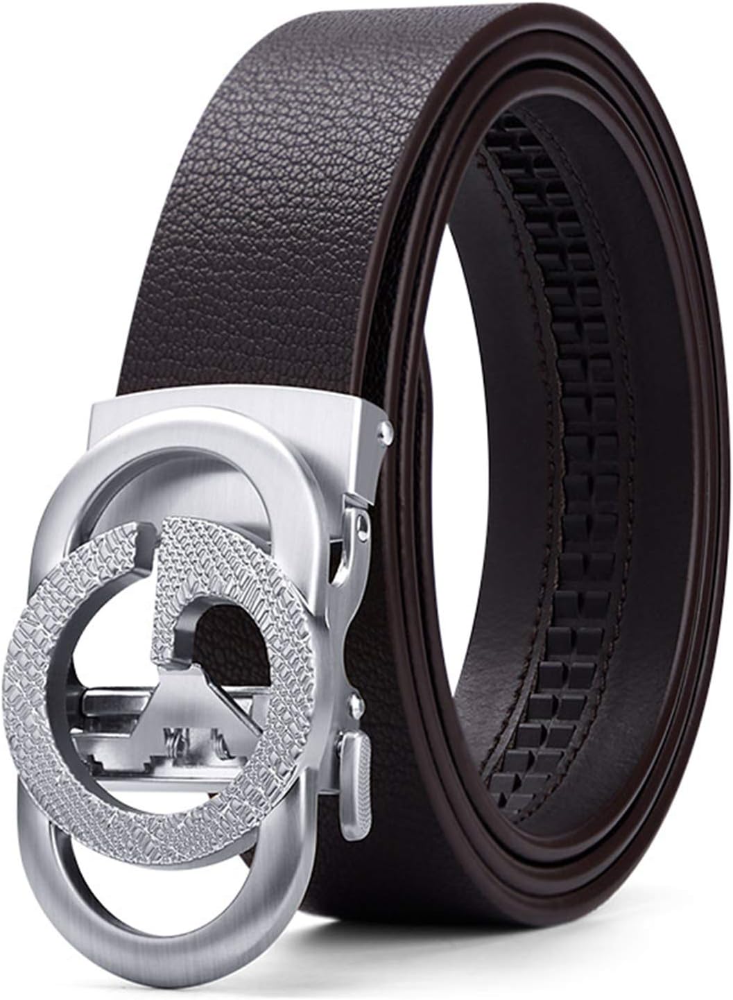 VANNANBA Ratchet Leather Belt for Men Designer Belts for Men with Automatic Buckle Alloy,Trend Fashion with Gift Box