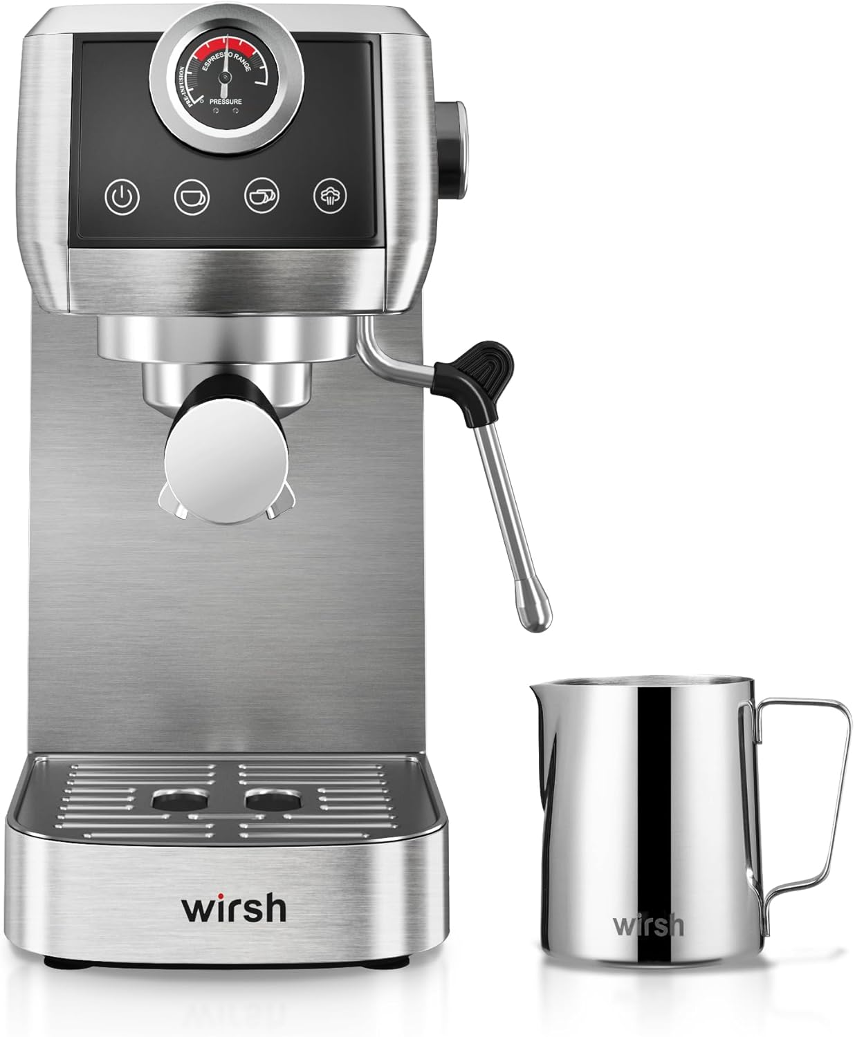 wirsh the Home Barista Espresso Machine Bundle with Frothing Pitcher