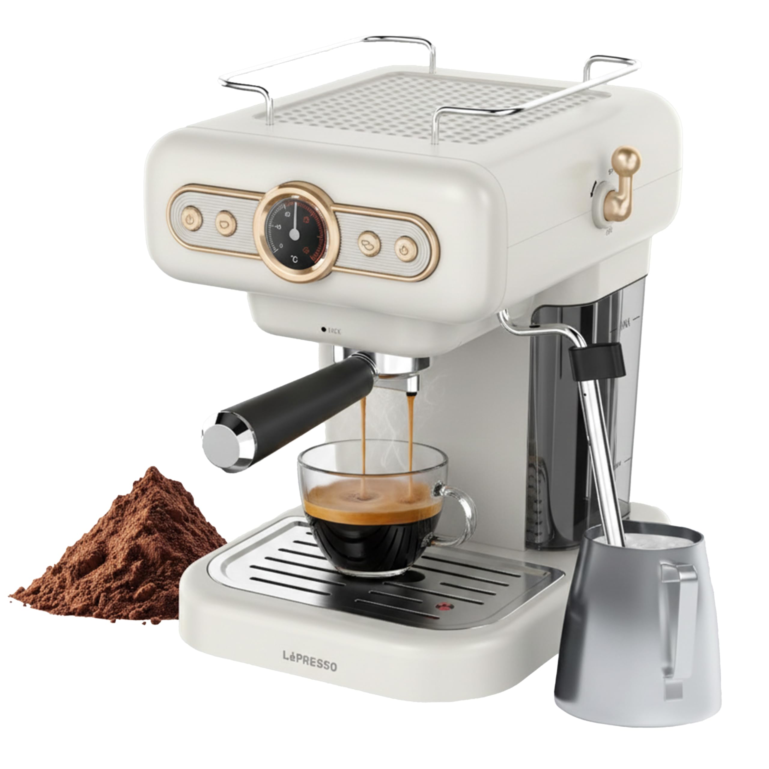 Coffee Machine with 15 bar ULKA pumb 1.2L - White