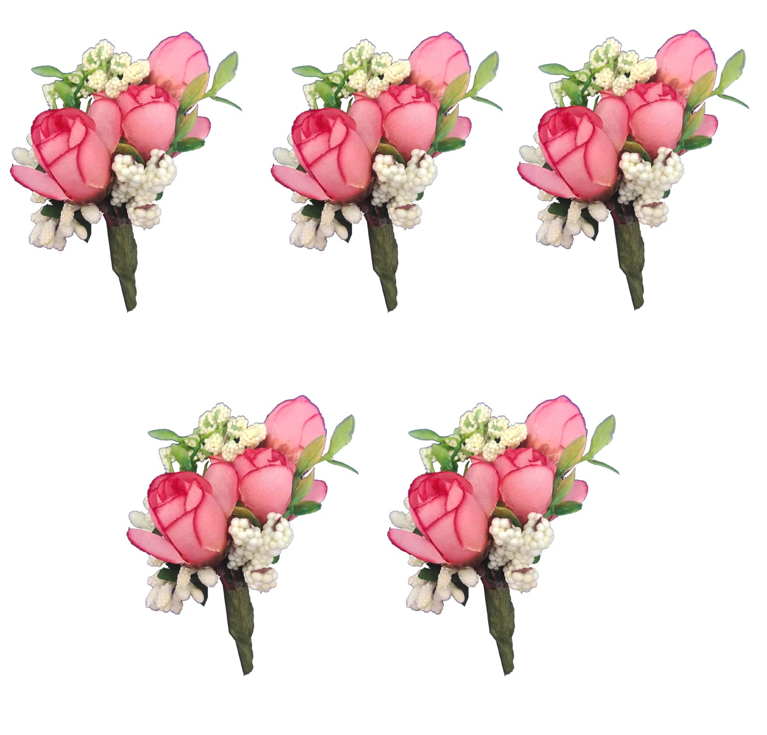 3A Featuretail 3 Inch Boutonniere Brooch Flower | Bridegroom Groom Mens Boutonniere with Pin for Wedding, Prom, Homecoming (3inch size 5 Pc Set, Pink Rose) (B09MXMCGKQ) Amazon Price History, Amazon Price Tracker