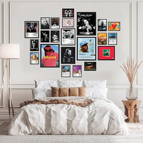 Miniatura 6 de Pósteres de cubierta de álbum, decoración de habitación de rap hip-hop R&B para dormitorio, sala de estar, dormitorio, kit de collage de pared de