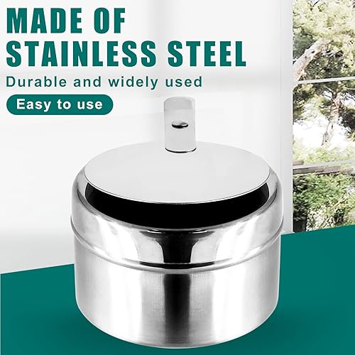 Miniatura 2 de Coufce Soporte de combustible de acero inoxidable con tapa, combustible de mecha de chafer y calor enlatado Sterno para bufés, barbacoa y eventos de