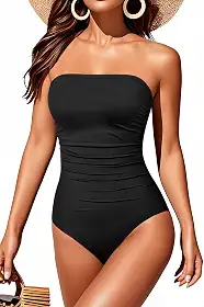 Maiô feminino com controle de barriga, tomara que caia, emagrecedor, frente única