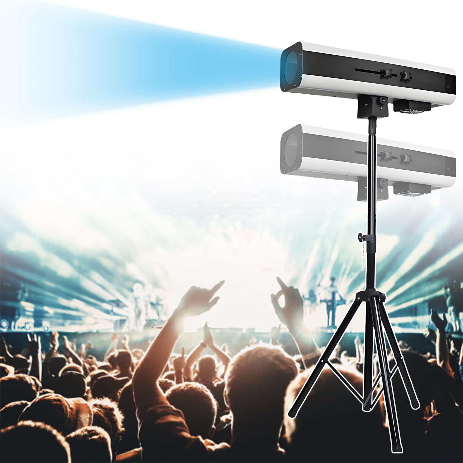 XEEAOFE 880w Follow Spotlight for Stage, 6 Color Adjustable Aperture and Zoom, with Tripod Mount, Suitable for Wedding and Concert DJ Stage Lighting