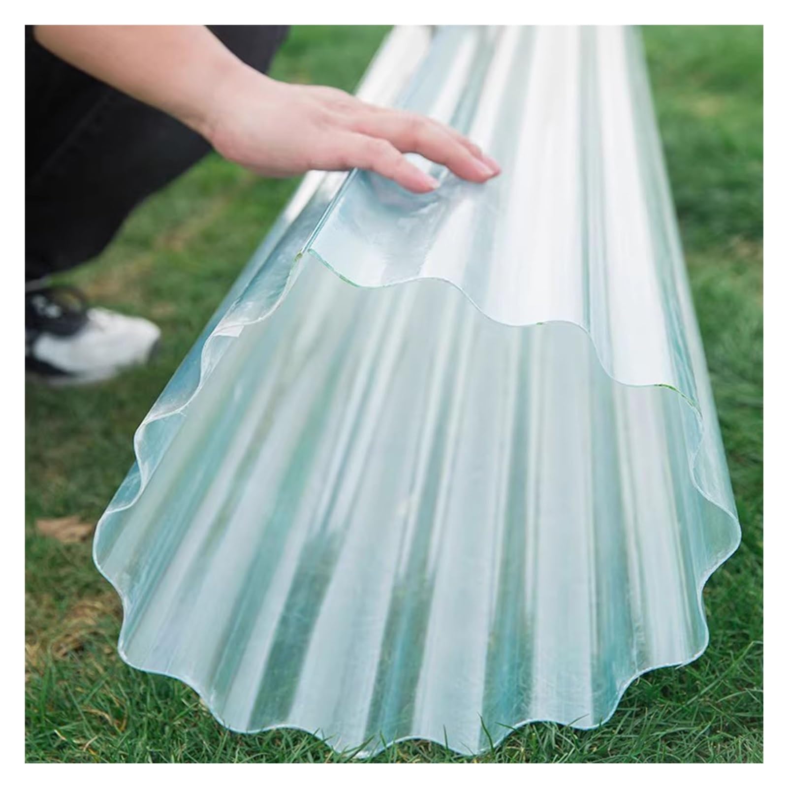 Revêtement Toit Ondulé Isolant Phonique et Plaques Toit Polycarbonate Lumineuses 0.9x1.7m