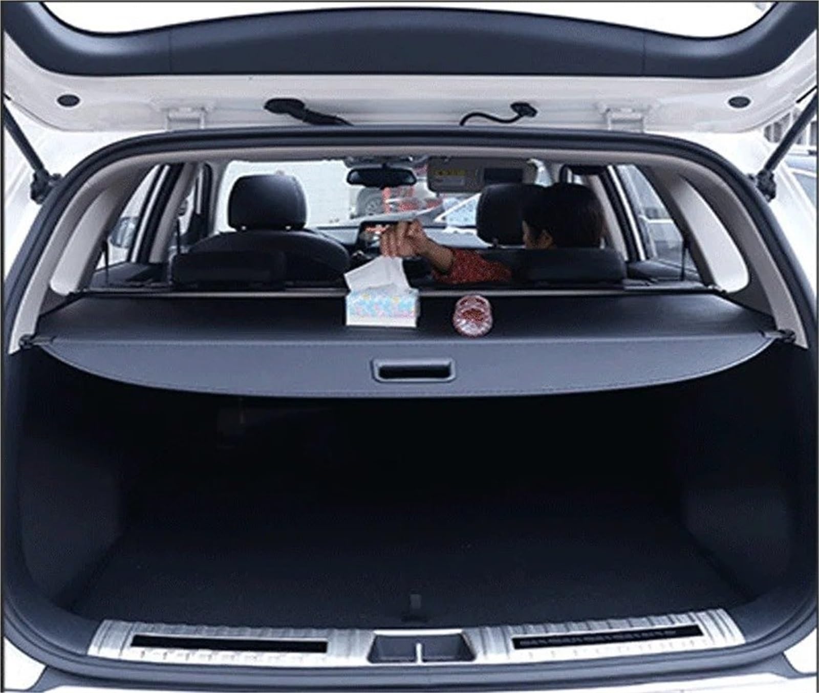 Plage ArrièRe Chargement Panel pour Ford pour Kuga pour Escape 2 MK2 2013 2014 2015 2016 2017 2018 2019, Tapis De Coffre Accessoire Rideau Arrière Rétractable Anti-Regards