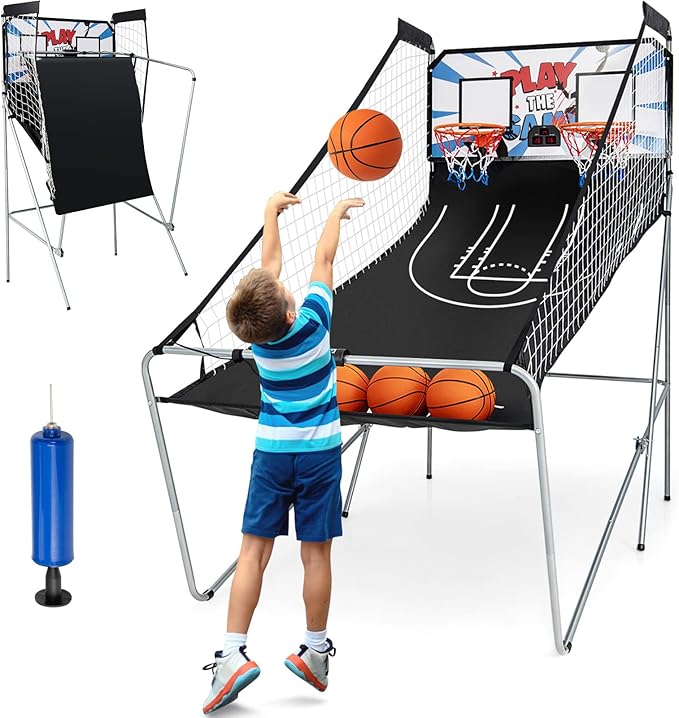 Goplus Foldable Dual Shot Basketball Arcade Game