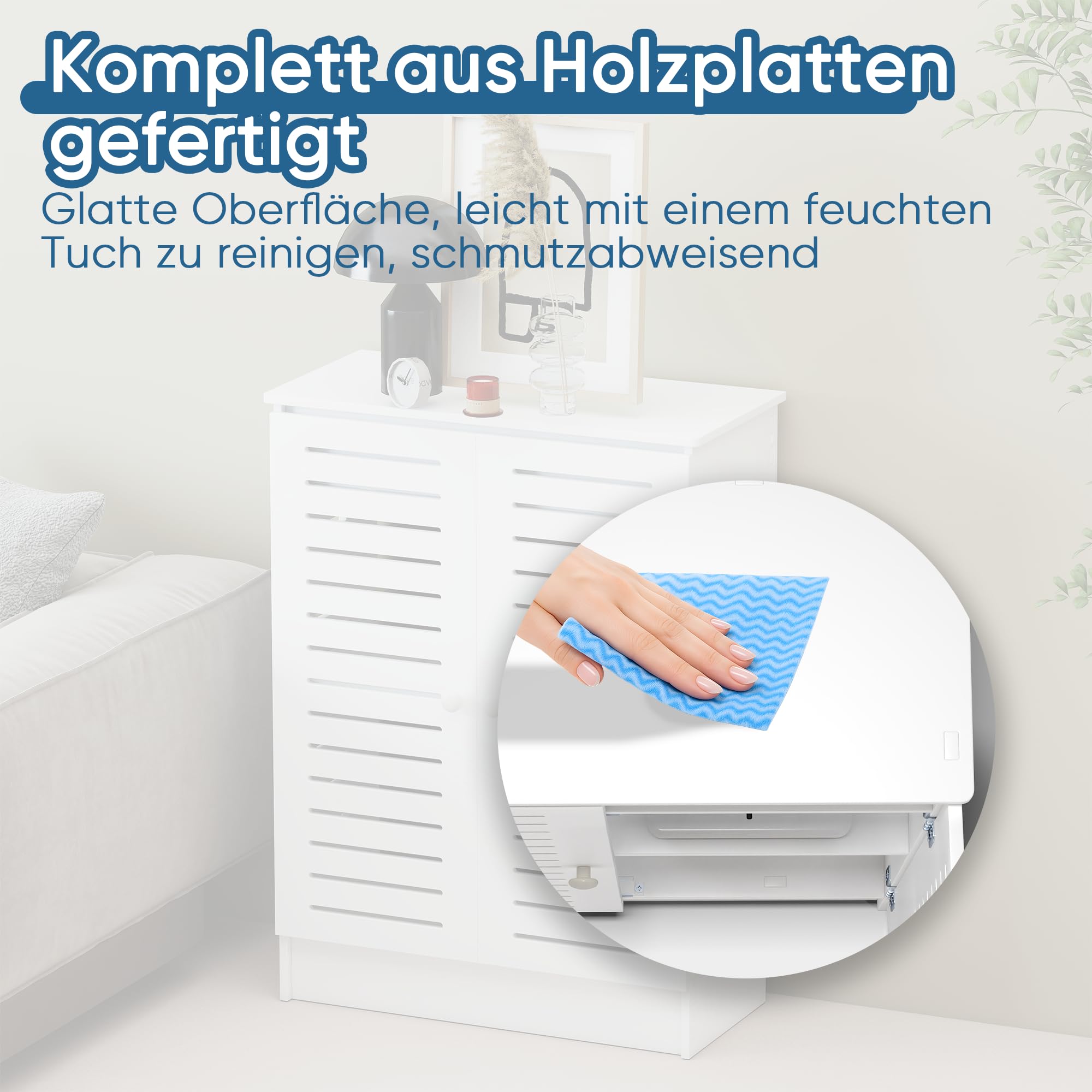 MYOYAY WLAN Router Aufbewahrungsschrank, Holz Platte Router Regalkastenschrank, Belüfteter Routerkasten, Modem Kabelmanagement Box, Router Abdeckung für Das Wohnzimmer Im Schlafzimmer Zu Hause