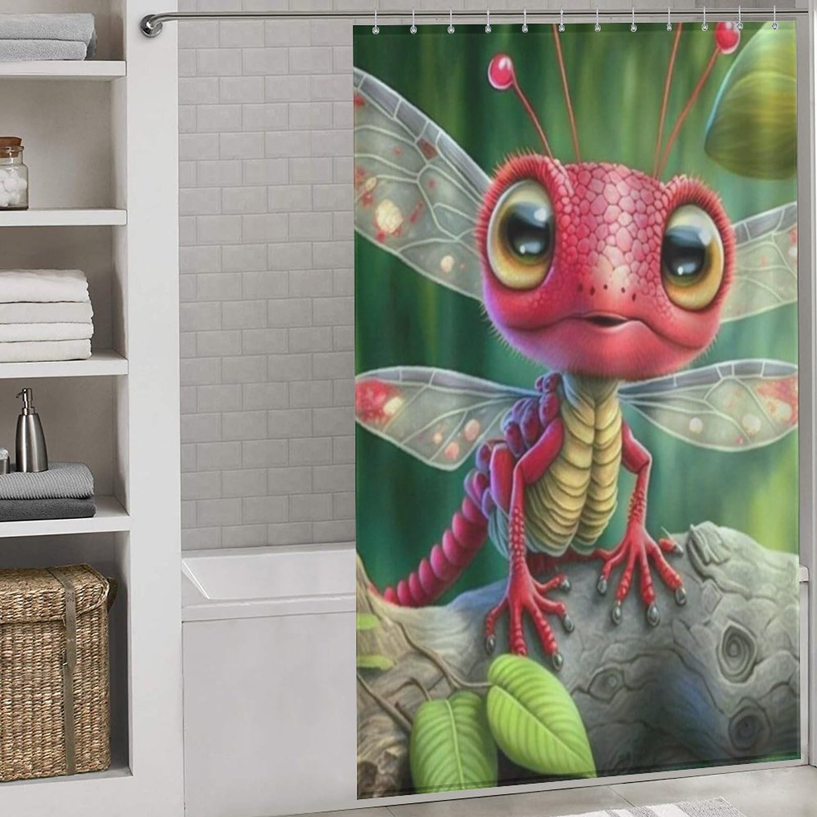 Rideau de douche Gecko imperméable anti-éclaboussures pour baignoire propre