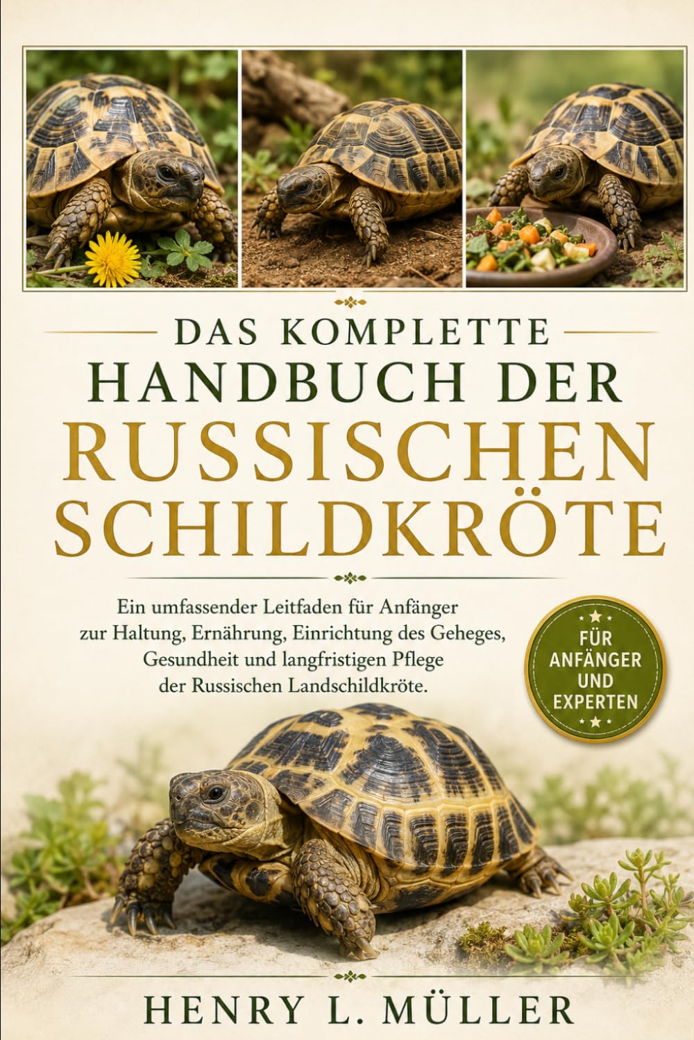 DAS KOMPLETTE HANDBUCH DER RUSSISCHEN SCHILDKRÖTE: Ein umfassender Leitfaden für Anfänger zur Haltung, Ernährung, Einrichtung des Geheges, Gesundheit ... Pflege der Russischen Landschildkröte