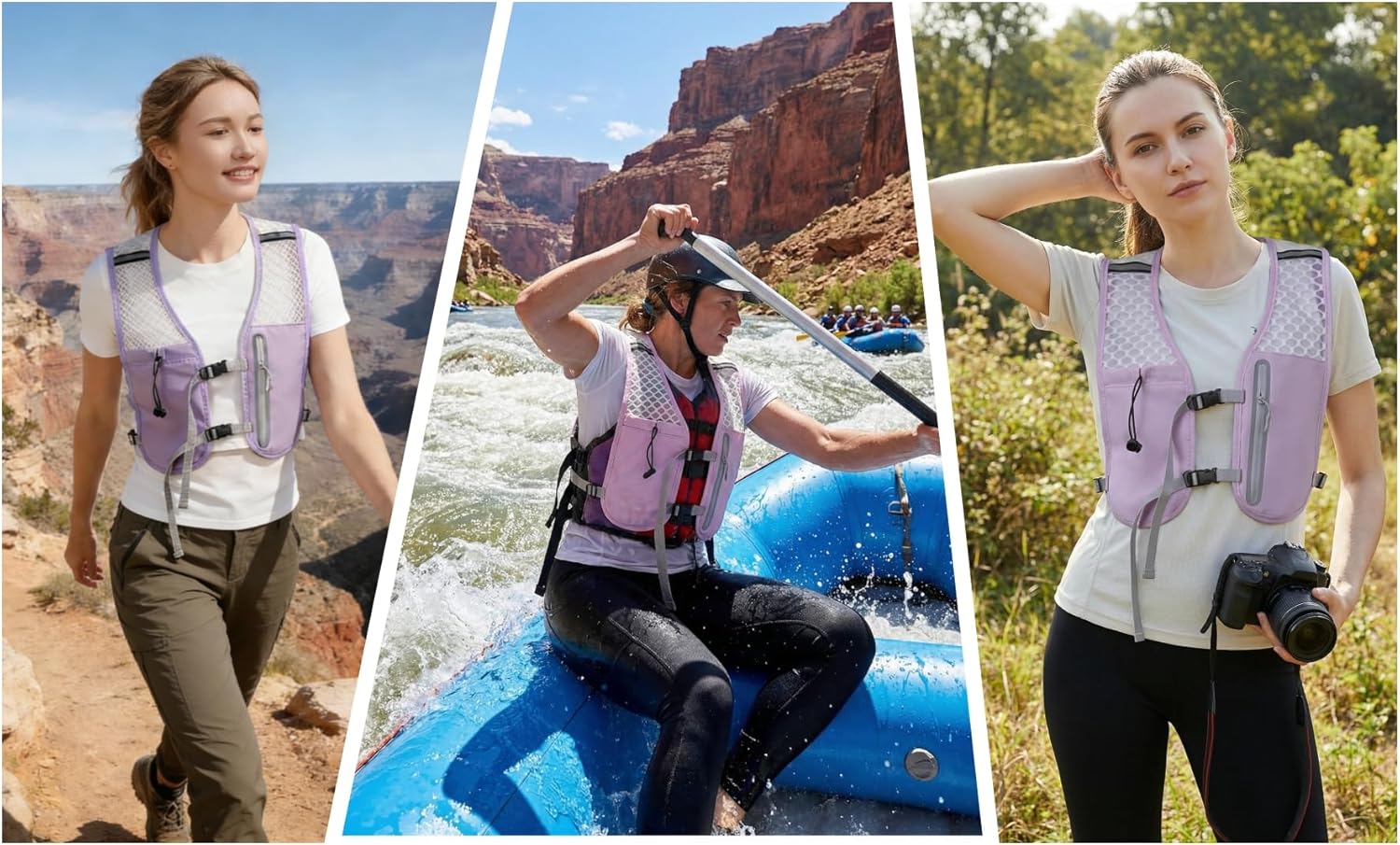 Running Vest for Women Men Hydration Backpack with 500ml Soft Flask Lightweight Water Pack