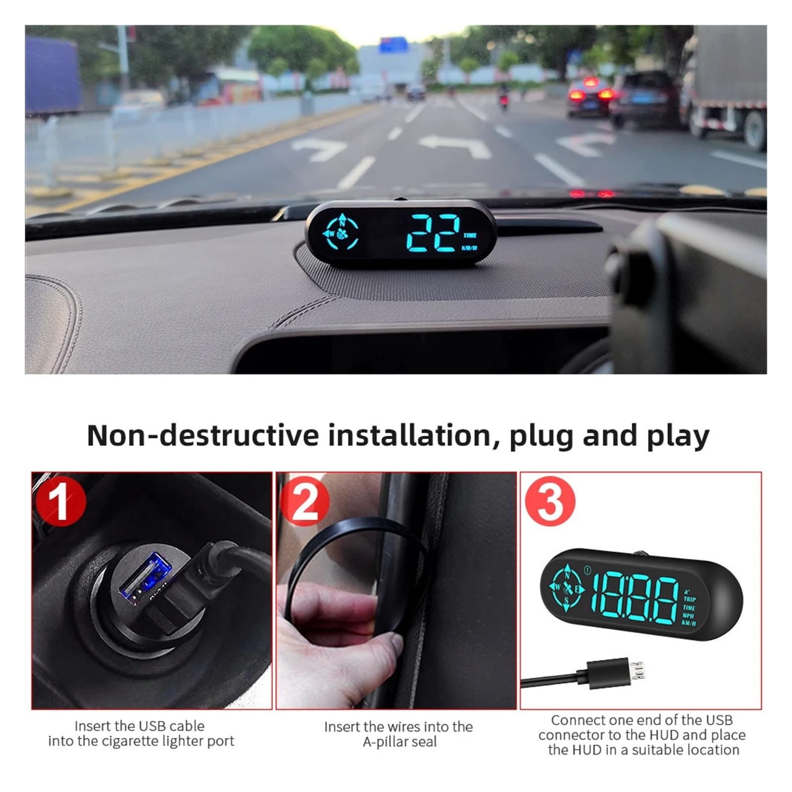 G9 Auto GPS Head Up Display Elektronika Samochodowa Wyświetlacz Projektora HUD Cyfrowy Prędkościomierz Samochodowy Akcesoria Do Wszystkich Samochodów łAtwy W MontażU