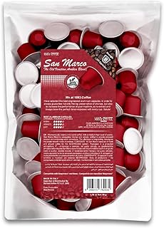 MUST 100 Coffee Capsules in 100% Aluminum Recyclable to Infinity, Harmoniously & Creamy Blend 4/5, Box with 100 Loose Capsules Compatible with Nespresso Machine, Made in Italy