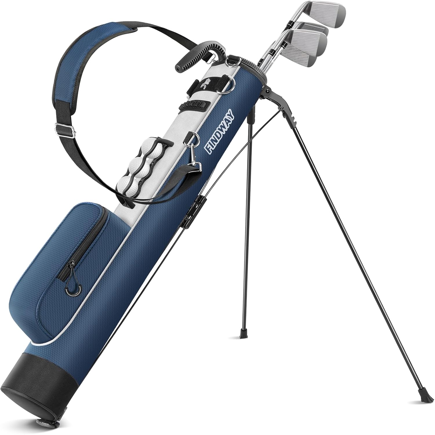Findway Lightweight Golf Stand Bag for Driving Range, Par 3 & Executive Courses - 2.2 lbs, Holds 5-6 Clubs, Ball Holder, Men Women