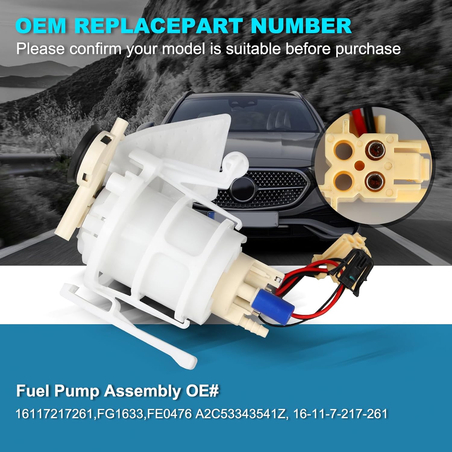 OTO-K Electric Fuel Pump Module Assembly Compatible with BMW 740i 740Li 750i 750Li 760Li Alpina B7 Alpina B7L ActiveHybrid 7 740Li/750i/750Li/Alpina B7/Alpina B7L xDrive
