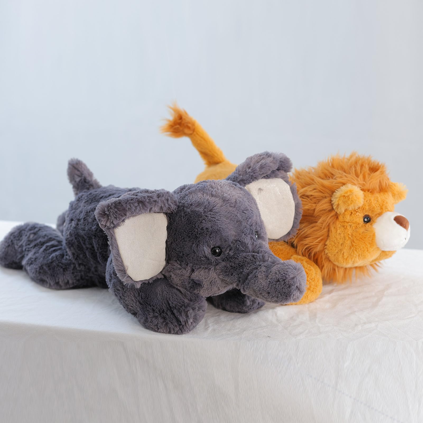 Weighted Elephant Stuffed Animal - 15.7 Inch, 1.2 Lbs Soft Plush, Calming Huggable Toy For Kids & Adults - View #2