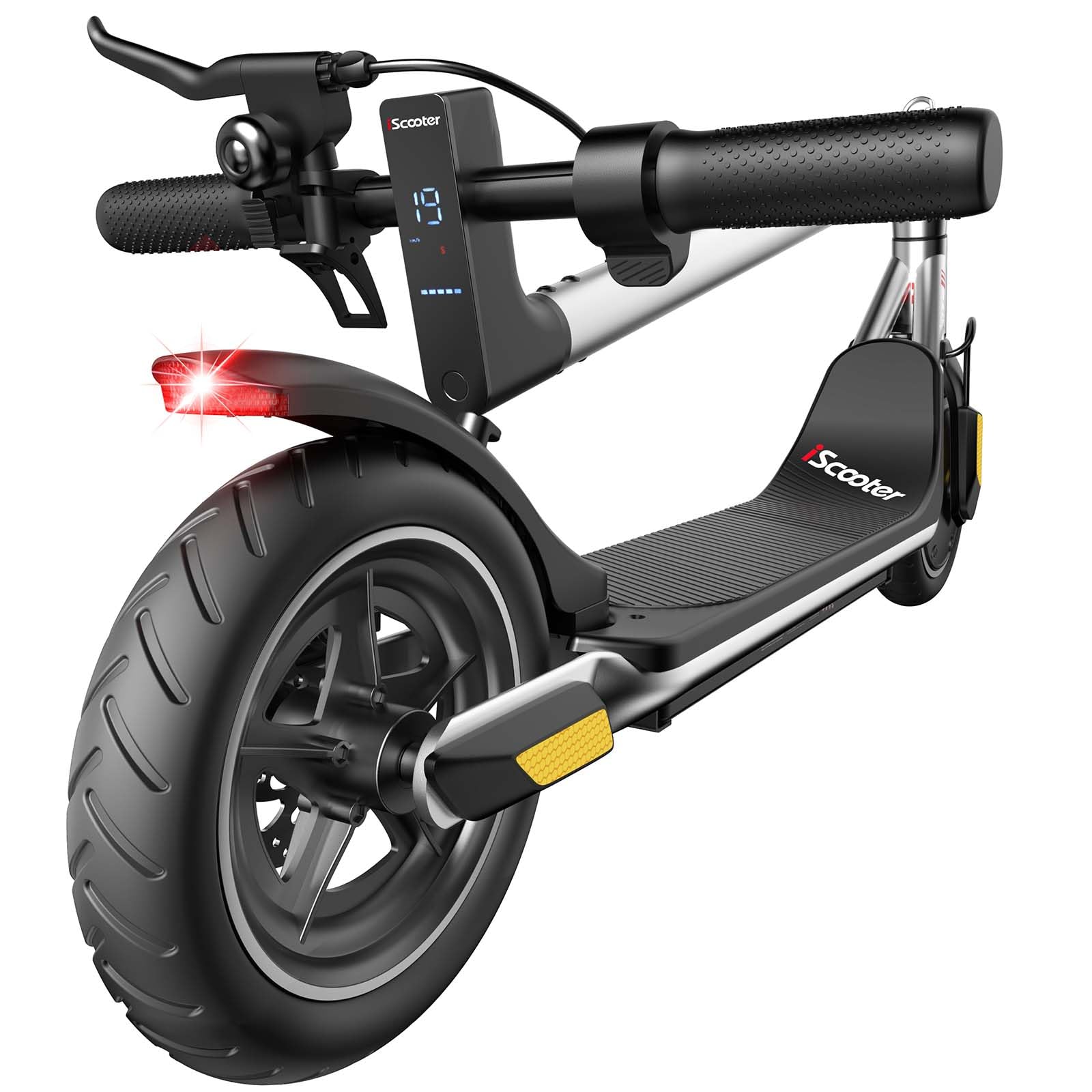 iScooter Electric Scooter for Adults & Teens, 500/650 Peak Power, Up to 15/18/25 Miles Range, 19/22/25 MPH Top Speed, Cruise Control, Dual Braking System, Foldable E-Scooter for Commuting & Campus Use