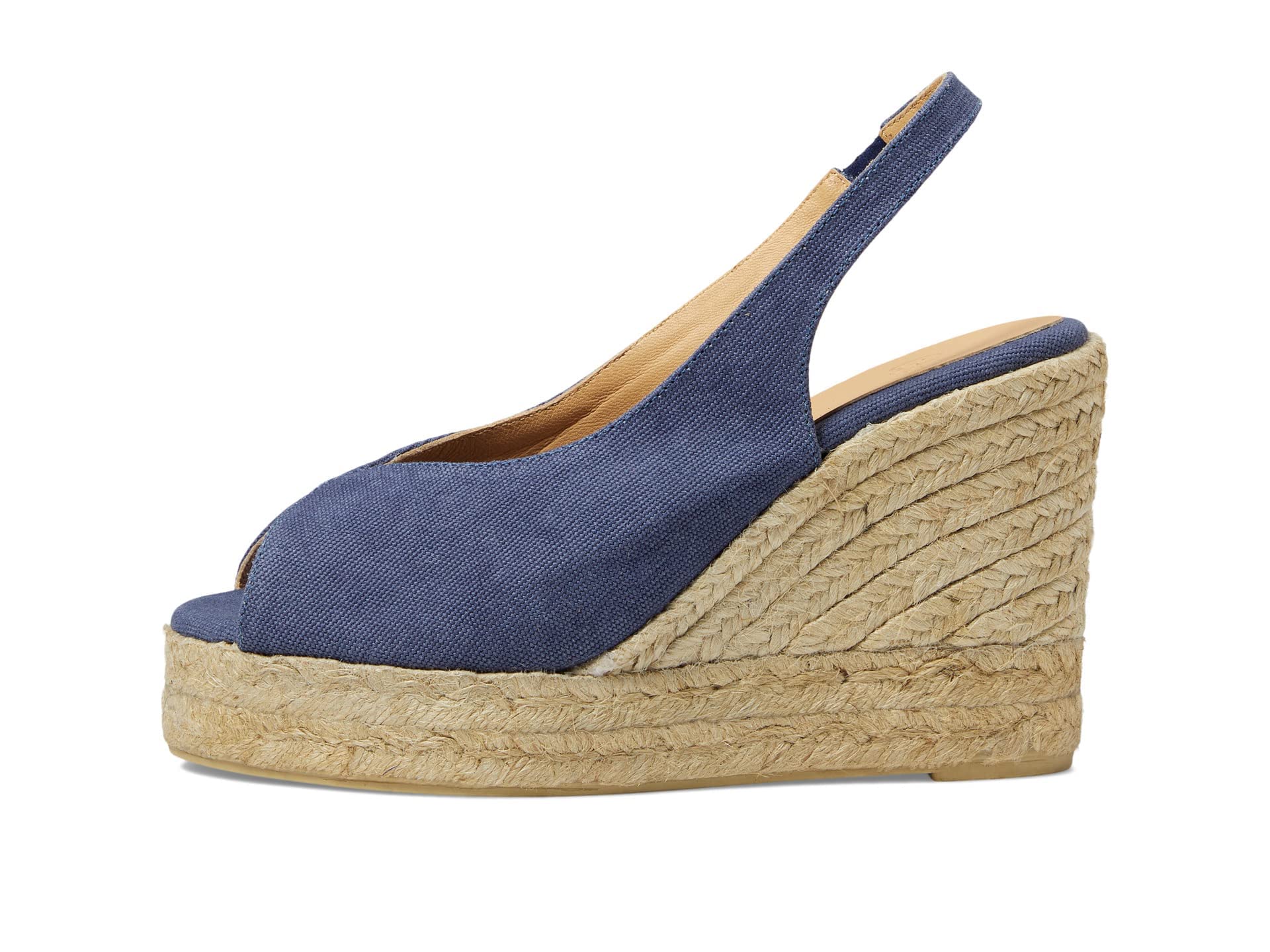 CastañerCASTANER Barbara 80 mm Wedge Espadrille Azul Oscuro EU 36 (US Women's 6) M