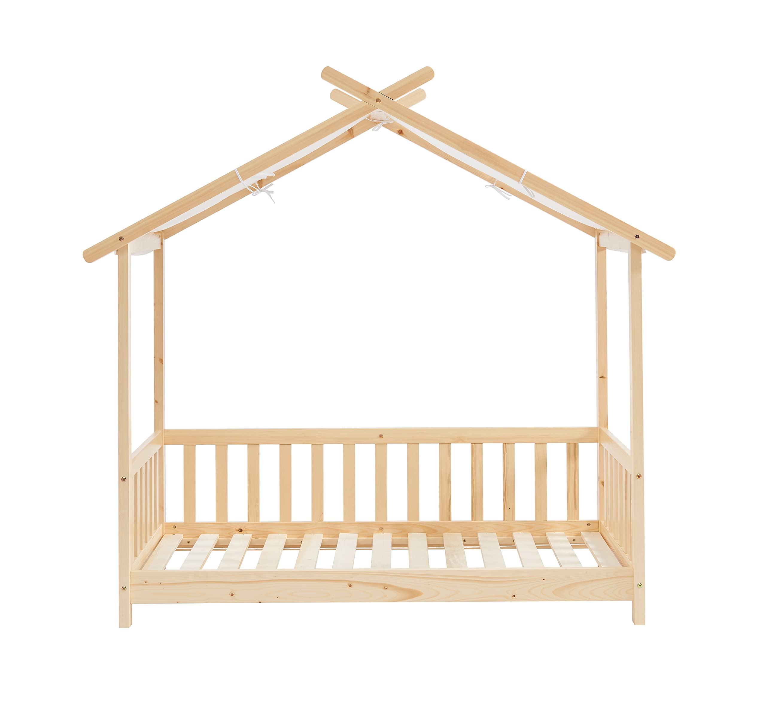 BAÏTA Lit Tente Tiny pin Massif 70x140 sommier Inclus