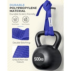 Trideer Stretching Strap Yoga Strap for Physical Therapy, 10 Loops Yoga Straps for Stretching, Non-Elastic Stretch Strap for Pilates, Exercise, Stretch Band for Women & Men