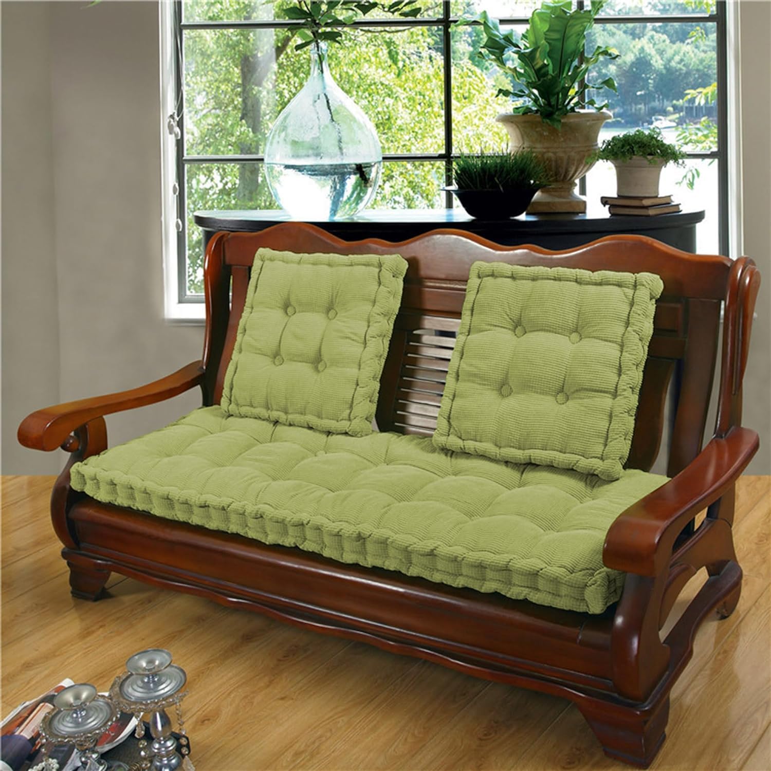 Coussin De Banc Lycce Velours Côtelé Beige - Rembourrage Extra, Profondeur Dès 35 Cm - Idéal Kallax