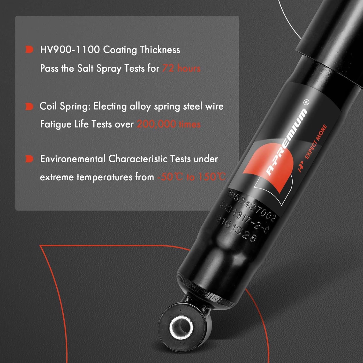A-Premium Front Pair (2) Shock Absorber Compatible with Chevrolet Suburban, Blazer, C10 C20 C30 Panel Pickup, K5 Blazer, P10, P20, R10, R20, R2500, R30, R3500 & GMC Jimmy, 1000 1500 2500 Series