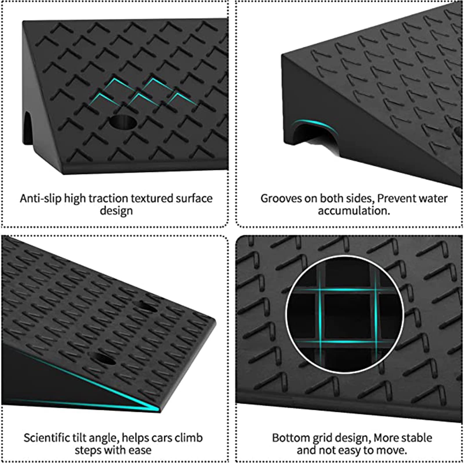 Shixian Rubberen stoeprand oprijplaat 12-15 cm stoeprand hellingauto