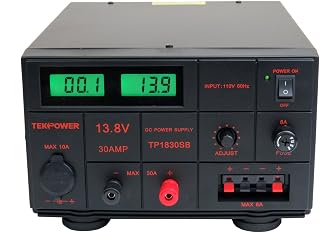 TekPower TP1830SB DC Adjustable DC Power Supply 1.5-15V 30A with Digital Display, Linear Output, Lab Grade High Stable and Low Ripple Voltage Reglator