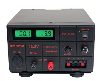 TekPower TP1830SB DC Adjustable DC Power Supply 1.5-15V 30A with Digital Display, Linear Output, Lab Grade High Stable and Low Ripple Voltage Reglator