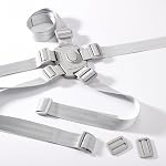 High Chair Strap for Graco, Polyester and Plastic Adjustable Highchair Strap Baby High Chair Accessories 5 Point Harness Traps Belt Replacement (Grey)