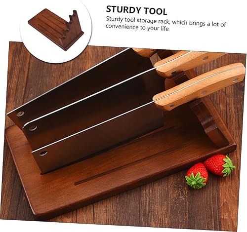 Miniatura 9 de KICHOUSE Estante organizador de tijeras, 1 unidad, soporte de madera maciza, bloque universal, soporte de cocina, cortador de almacenamiento,