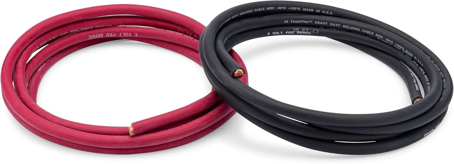 EVOLT Professional Grade Annealed Copper EPDM Welding Lead