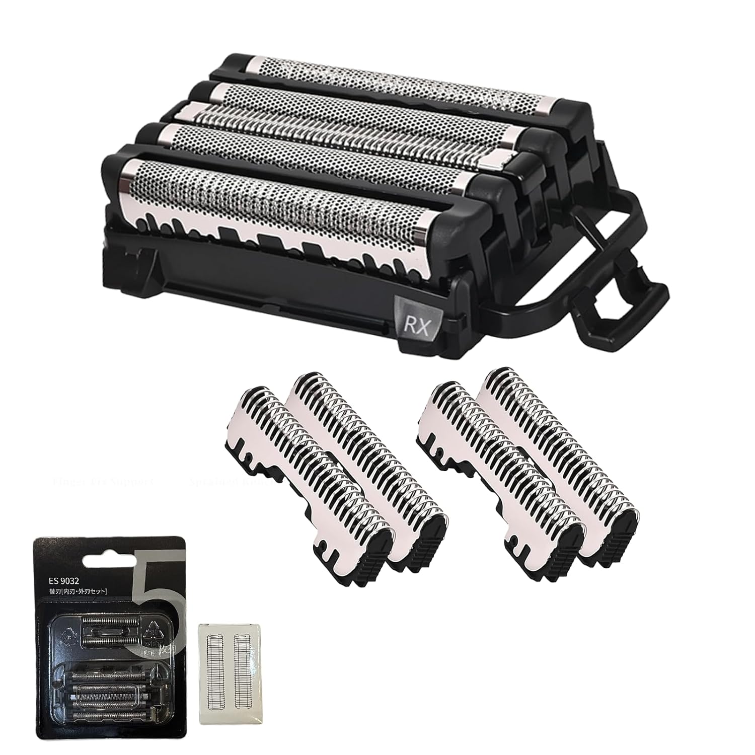 WES9032P Shaver Replacement Blades & Foil Compatible with Panasonic arc5 Shavers | Complete Replacement Kit for Models ES-LV9N, ES-LV95, ES-LV65, ES-XLV9C(1 Foil+2 Cutters) (Arc5(1Foil+4Cutters))