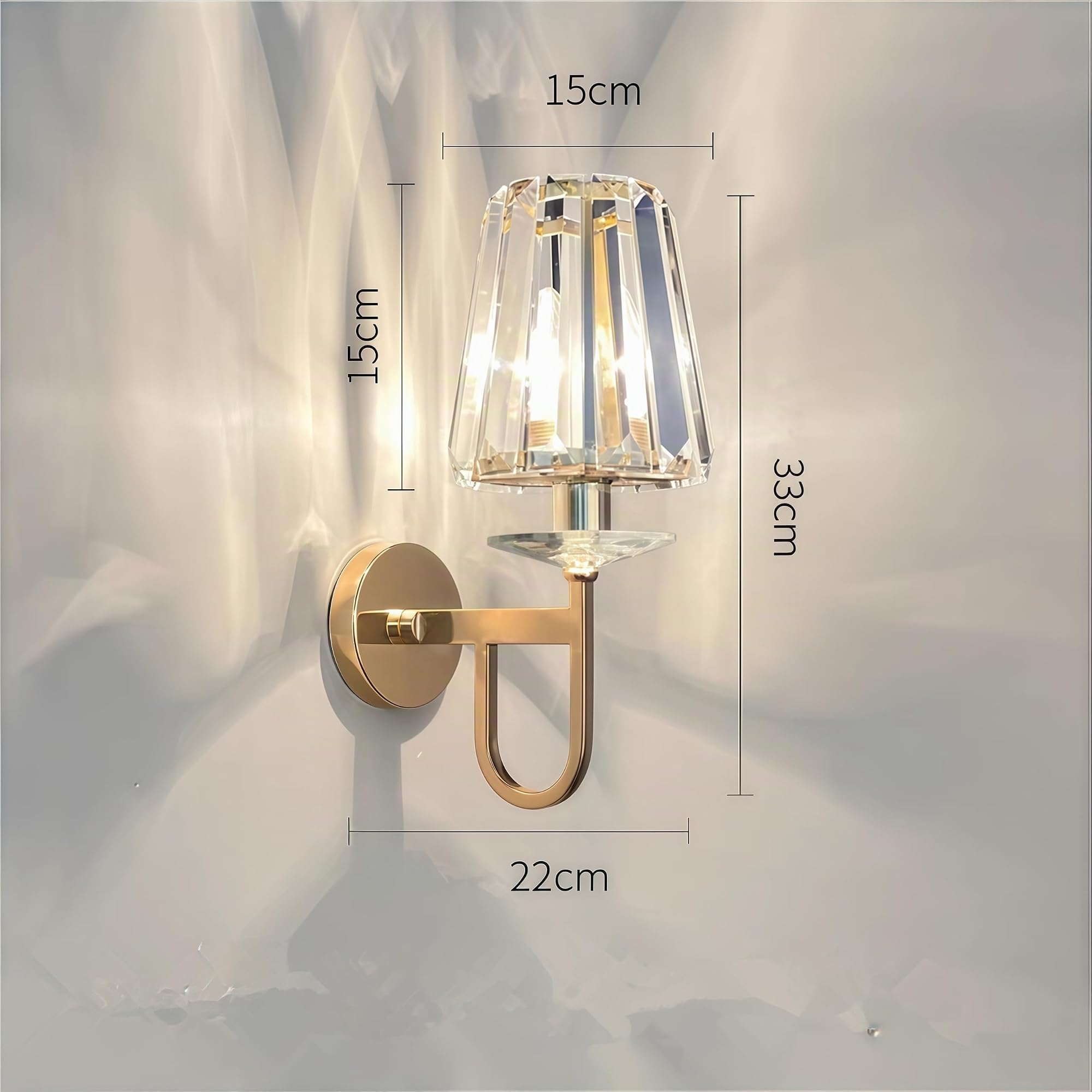 Lampe Murale LED Économie d'énergie Efficace Lumières de nuit Moderne Simplicité Créativité Chambre à coucher Le Salon À côté du Canapé Le Couloir Salle d'étude Intérieur Cristal trapézoïdal